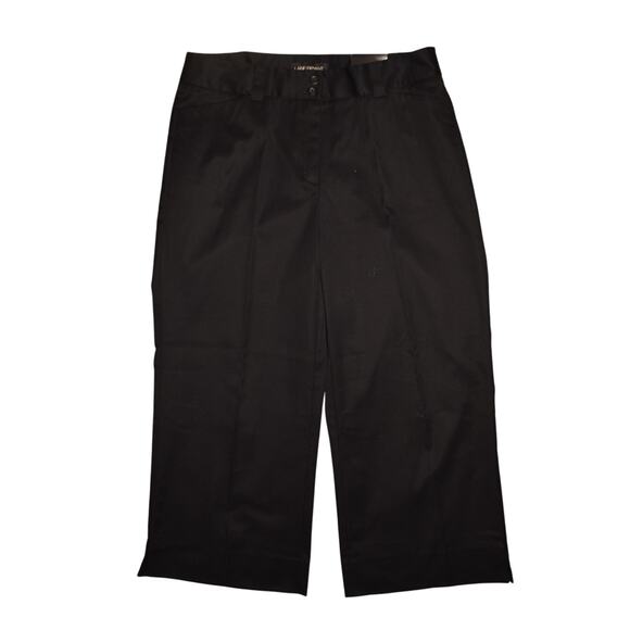LANE BRYANT NEW $59 Black Houston Crop Wide Leg Pant Flat Front Size 14 - Picture 1 of 4